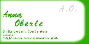 anna oberle business card